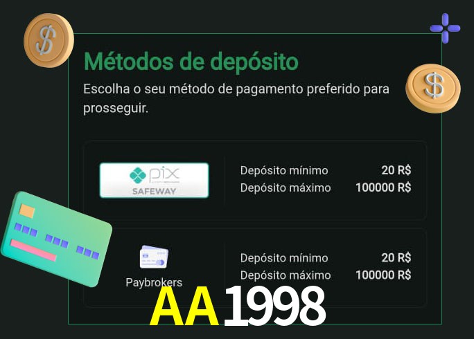 O cassino AA1998 oferece uma grande variedade de métodos de pagamento